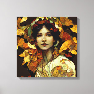 "Aurelia" Autumn Portrait Canvas Afdruk