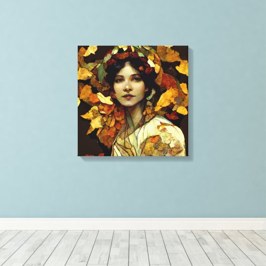 "Aurelia" Autumn Portrait Canvas Afdruk (Insitu (Houten vloer))