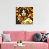 "Aurelia" Autumn Portrait Canvas Afdruk (Insitu (Woonkamer))