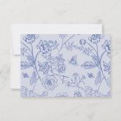 AURELIA Chinoiserie Franse Victoriaans RSVP-kaart Kaart (Achterkant)