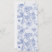 AURELIA Chinoiserie Franse Victoriaanse Menu Kaart (Achterkant)