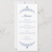 AURELIA Chinoiserie Franse Victoriaanse Menu Kaart (Voorkant)