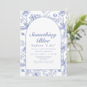 AURELIA Chinoiserie Iets blauw Vrijgezellenfeest Kaart (Staand voorkant)