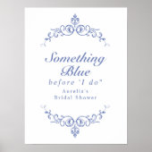 AURELIA Chinoiserie Iets blauw Vrijgezellenfeest Poster (Voorkant)