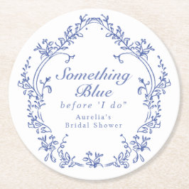 AURELIA Chinoiserie Something Blue Bruidsfeest Ronde Kartonnen Onderzetter