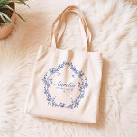 AURELIA Chinoiserie Something Blue bruidsmeisje Tote Bag<br><div class="desc">Het Aurelia Collectie beschikt over een moderne lijn art Chinoiserie en een stijlvol kalligrafie script lettertype. Dit collectie is perfect voor uw "Something blue before 'I do'" Victoriaans evenement.</div>