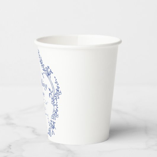 AURELIA Chinoiserie Something Blue Bruiloftsborrel Papieren Bekers (Links)