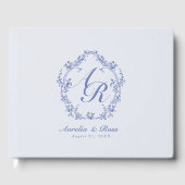 AURELIA Chinoiserie Victoriaans bloemmonogram Gastenboek (Voorkant)