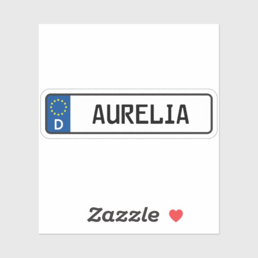 Aurelia Duits Bord van het Autorijbewijs Sticker (Vel)