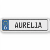 Aurelia Duits Bord van het Autorijbewijs Sticker (Voorkant)