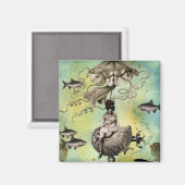 Aurelia en haar Jelly Cruiser Magneet (Voorkant / Achterkant)