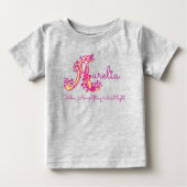 Aurelia meisjes naam en betekenis shirt monogram (Voorkant)