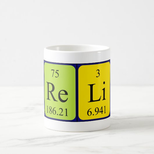 Aurelio periodieke lijstnaam mok (Center)