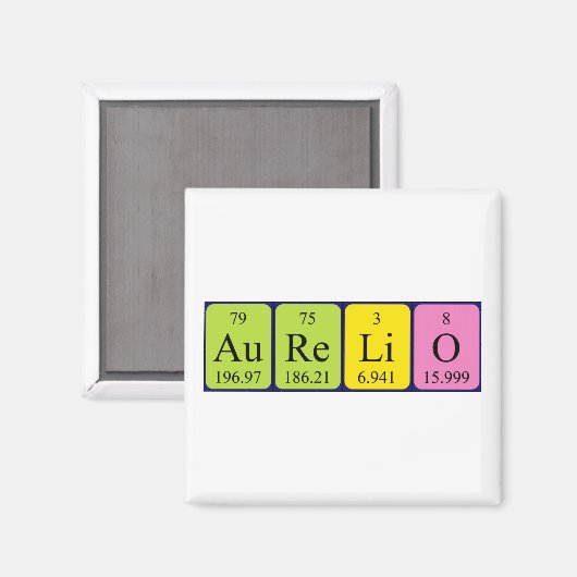 Aurelio periodieke table name magnet (Voorkant / Achterkant)