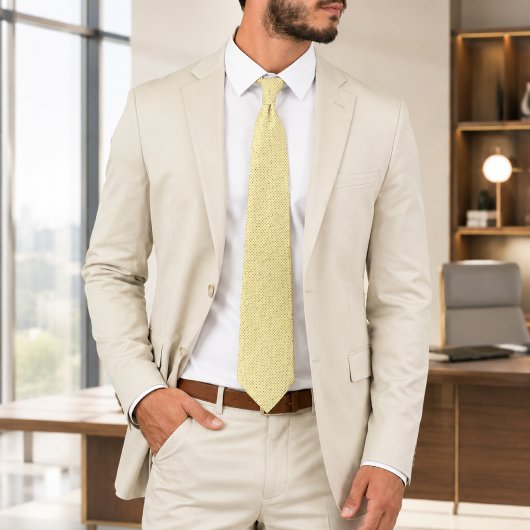 Aurelius Regent | Luxe ivoor & gouden patroon Stropdas