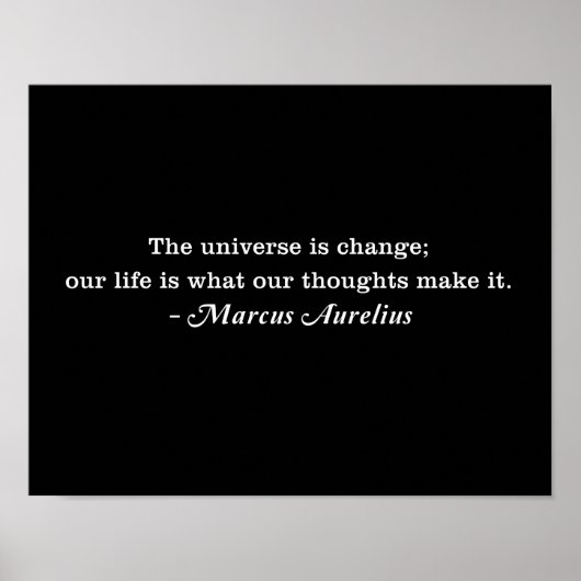 Aurelius Universe is een citaat van verandering Poster (Voorkant)