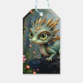 Auren – Kleine Smaragd Bosdraak Cadeaulabel (Achterkant)
