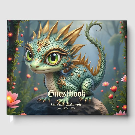 Auren – Kleine Smaragd Bosdraak Gastenboek (Voorkant)
