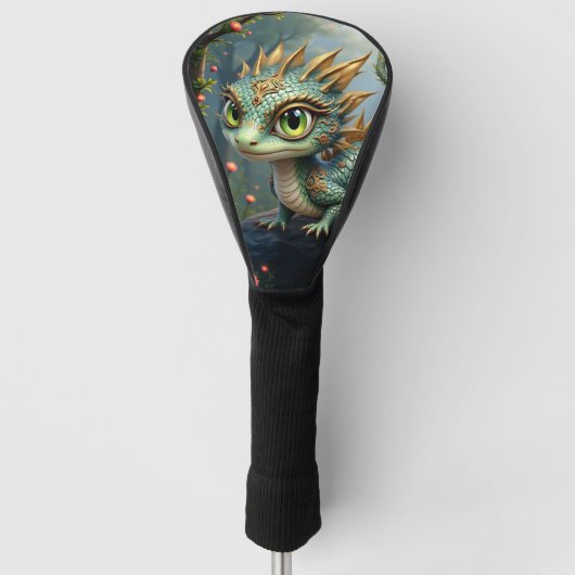Auren – Kleine Smaragd Bosdraak Golfheadcover (Voorkant)