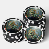 Auren – Kleine Smaragd Bosdraak Poker Chips (Opstapeling)