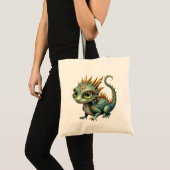 Auren – Kleine Smaragd Bosdraak Tote Bag (Voorkant (product))