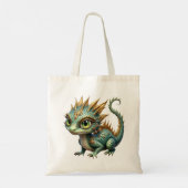 Auren – Kleine Smaragd Bosdraak Tote Bag (Achterkant)