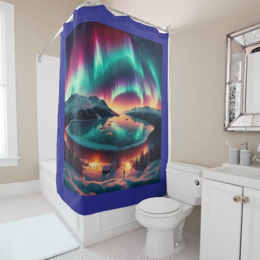 Aureola Borealis in Alaska Douchegordijn (In situ)