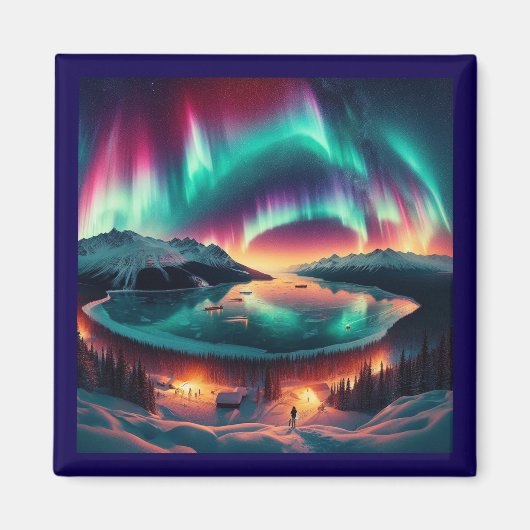 Aureola Borealis in Alaska Magneet (Voorkant)