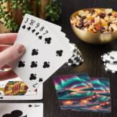 Aureola Borealis in Alaska Pokerkaarten (Insitu)