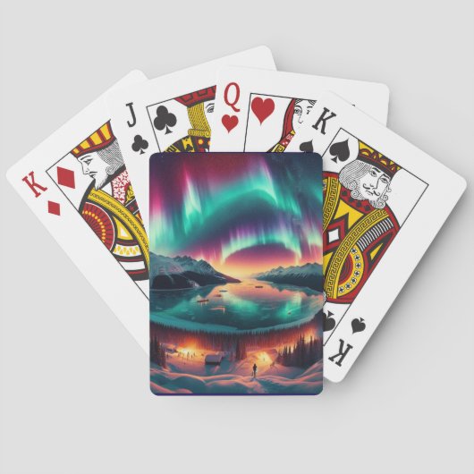 Aureola Borealis in Alaska Pokerkaarten (Achterkant)