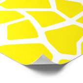 Aureolin gele Giraffe; alkbordvormig Poster (Hoek)