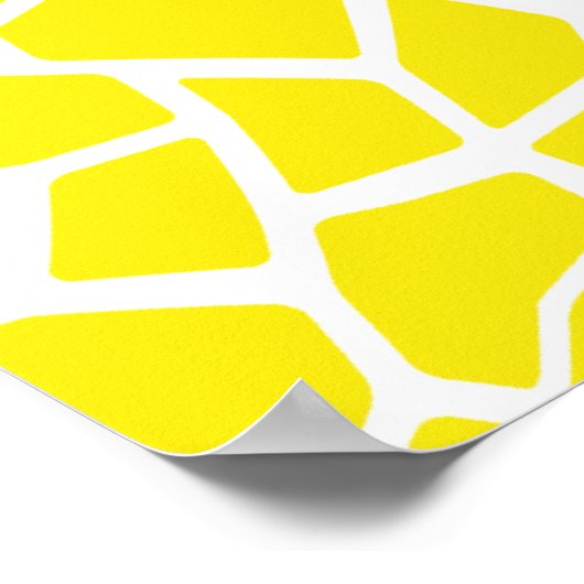 Aureolin gele Giraffe; alkbordvormig Poster (Hoek)