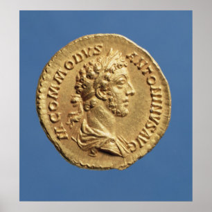 Aureus bust van Commodus Poster