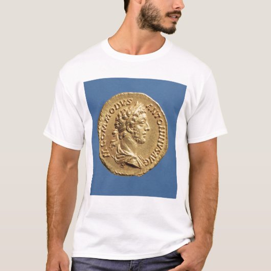 Aureus bust van Commodus T-shirt (Voorkant)