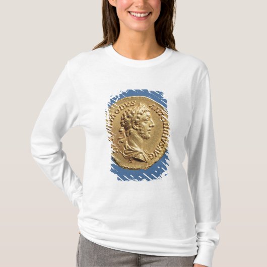 Aureus bust van Commodus T-shirt (Voorkant)
