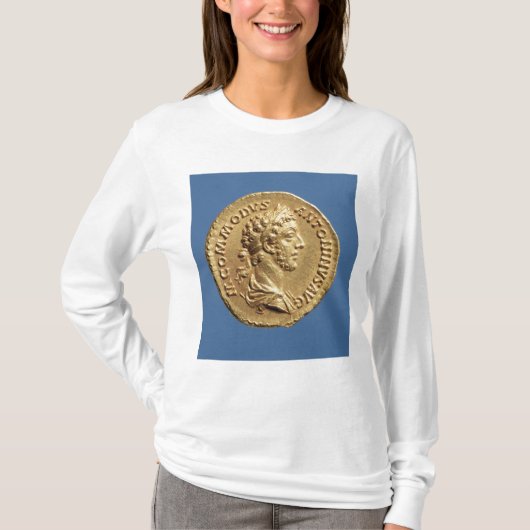Aureus bust van Commodus T-shirt (Voorkant)