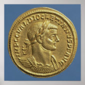 Aureus of Diocletian cuirassed Poster (Voorkant)