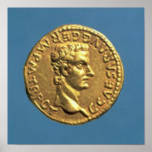 Aureus van Caligula romphead Poster (Voorkant)