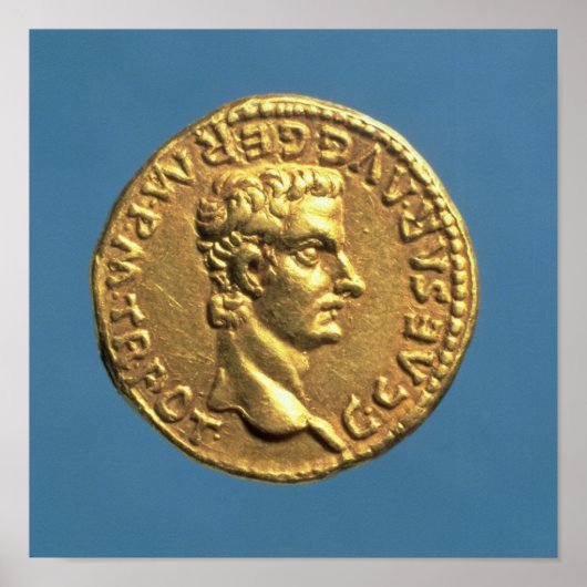 Aureus van Caligula romphead Poster (Voorkant)