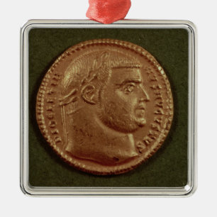 Aureus van Diocletian met een laurierspuit Metalen Ornament