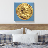 Aureus van Hadrian Canvas Afdruk (Insitu (Slaapkamer))