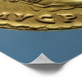 Aureus van Nero met een laurierspier Poster (Hoek)