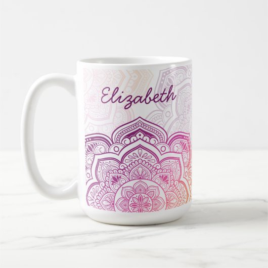 Auri Mandala 15 oz. Personalized Mug Koffiemok (Links)