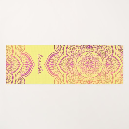 Auri Mandala Personalized Yoga Mat (Voorkant (horizontaal))