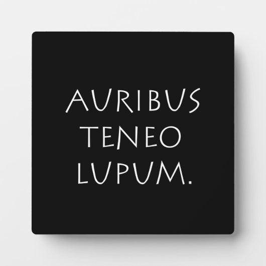 Auribus teneo lupum fotoplaat (Voorkant)
