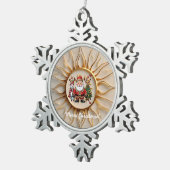 "Auric Sunlight" Tin Sneeuwvlok Ornament (Rechts)