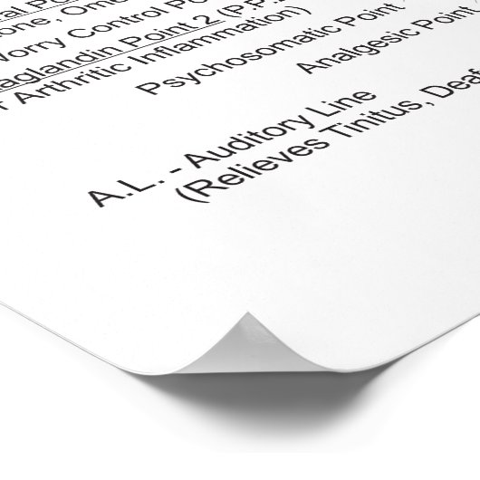 Auriculotherapy Ear Acupuncture Poster (Hoek)