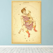 Auriga Charioter  Astronomische Star Chart Canvas Afdruk (Insitu (Houten vloer))