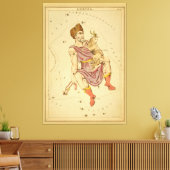 Auriga Charioter  Astronomische Star Chart Canvas Afdruk (Insitu (Woonkamer))