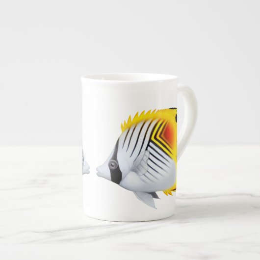 Auriga Threadfin Butterflyfish Bone China Mok (Voorkant rechts)